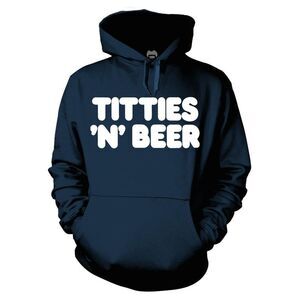 Frank Zappa Unisex Adult Titties �'N�' Beer Hoodie / Blue